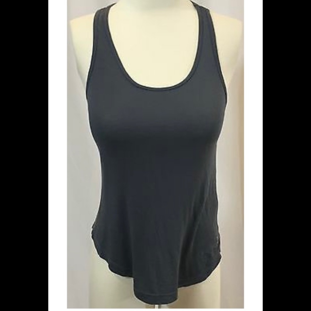 Koral Activewear shredded black tank top